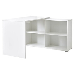 Avis Bureau design en bois avec portes coulissantes L120 cm SLIDE - Blanc/Chêne