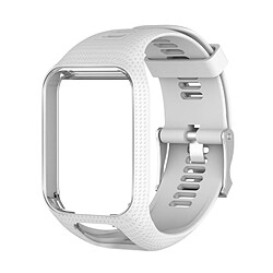 Wewoo Bracelet pour montre connectée Dragonne Sport en silicone la série Tomtom Runner 2/3 Blanc