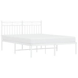 Avis Maison Chic Lit adulte - Cadre de lit métal avec tête de lit pour chambre blanc 135x190 cm -MN84051