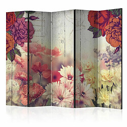 Paris Prix Paravent 5 Volets Vintage Flowers 172x225cm 