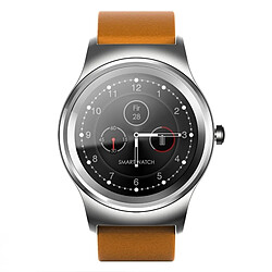 Wewoo Montre connectée 1,28 pouces écran tactile de couleur bracelet en cuir Bluetooth intelligente, imperméable, contrôle de la voix de soutien / moniteur de fréquence cardiaque / de sommeil / caméra Bluetooth, compatible avec Android et iOS System