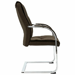 Avis Maison Chic Chaise Gaming | Chaise de bureau Ergonomique Fauteuil cantilever Marron Tissu -GKD46550