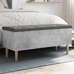 Maison Chic Banc de rangement | Meuble de rangement d'Entrée | Coffres d'Intérieur gris béton 102x42x46 cm bois d'ingénierie -MN11763