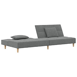 Acheter Maison Chic Canapé-lit convertible, Clic-Clac à 2 places avec deux oreillers Gris foncé Tissu -GKD89091