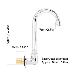 ComfortXL Robinet à pédale en acier inoxydable, vanne murale g1/2, pour lavabo de l'hôpital