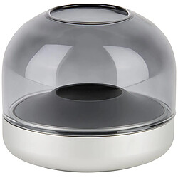 Bougeoir de luxe en verre et aluminium frosted silver - glow 08 frosted silver - KOODUU 