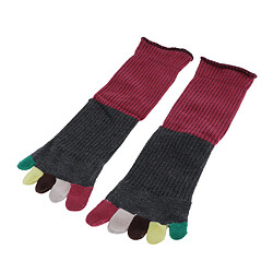 Mi-mollet Chaussettes à Bout Chaussettes Mi-mollet En Coton Pour Hommes Et Femmes Vin Rouge