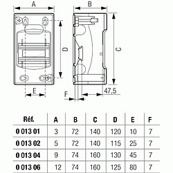 coffret legrand ekinoxe cache-bornes 2 modules à poser en saillie