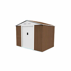 Avis Abri de Jardin en Métal Gardiun Cambridge 4,72 m² 181x261x198 cm Ext. Acier Galvanisé Marron