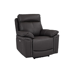 Vente-Unique Fauteuil relax électrique en cuir ISIRIS - Marron 