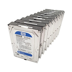 Lot 10x Disques Dur 500Go SATA 3.5 Western Digital Blue WD5000AAKX-60U6AA0 25mm 7200rpm 16Mo · Reconditionné 