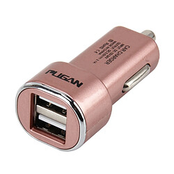 Wewoo DC 45627 V Chargeur Numérique rose Intelligent Correspondant Actuel Charge Intelligente Double USB De Voiture pas cher