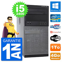 PC Tour Dell OptiPlex 790 MT Intel i5-2400 RAM 4Go Disque 1To Windows 10 Wifi - Occasion