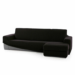 Chaise longue avec bras droit court Sofaskins NIAGARA 210 - 340 cm - Noir