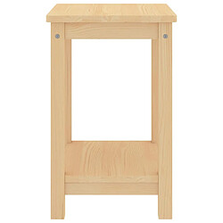 vidaXL Table de chevet naturel 35x30x47 cm bois de pin massif