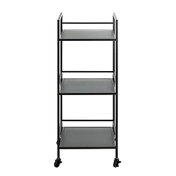 Pegane Etagère, Meuble étagère en métal coloris noir -longueur 35 x profondeur 35 x hauteur 92 cm 