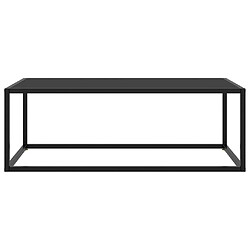 ComfortXL Table Basse Noir Avec Verre Noir 100x50x35 Cm