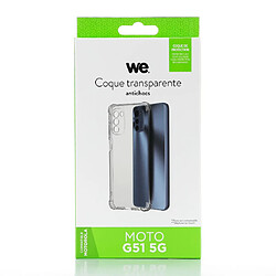 Avis WE Coque de protection TPU MOTOROLA G51 5G : Transparent: Anti-chocs - ultra résistant – semi-rigide - apparence du téléphone conservée