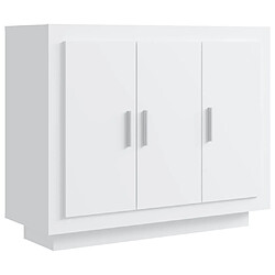 Maison Chic Buffet,Meuble de Rangement,commode pour salon,Cuisine Blanc 92x35x75 cm Bois d'ingénierie -MN32428