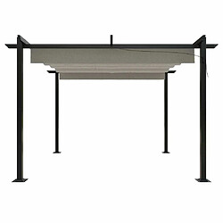 Acheter Maison Chic Tonnelle | Pergola de jardin avec toit rétractable 3x3 m Crème -GKD55801