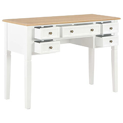 Maison Chic Bureau,Table de travail,bureau de travail pour chambre Blanc 109,5 x 45 x 77,5 cm Bois -GKD76179