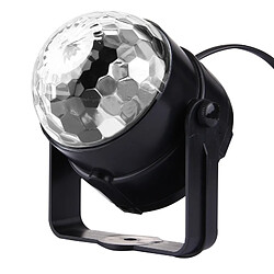 Wewoo LED Boule à facette 1W x 3 mini magique tournante d'étape de la avec à télécommande, prise des USA / EU pas cher