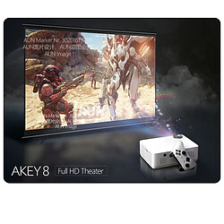 Universal AUN AKEY 8 LED Projecteur Vidéo 4K Home Cinéma Mini TV Beam Projector Home Film TV Box | LCD Projector LCD(blanche)