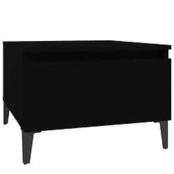 vidaXL Table d'appoint Noir 50x46x35 cm Bois d'ingénierie