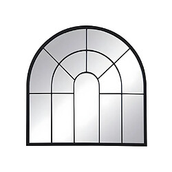 Vente-Unique Miroir fenêtre en métal - H. 80 x L. 80 cm - Noir - LOYA