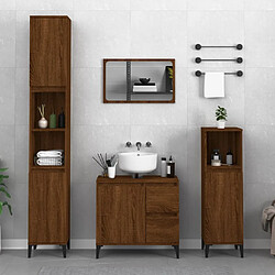 vidaXL Armoire de bain chêne marron 30x30x190 cm bois d'ingénierie 