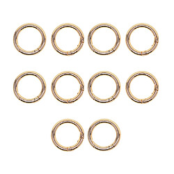 10pcs 28mm crochet à ressort rond mousqueton porte-clés porte-clés d'or