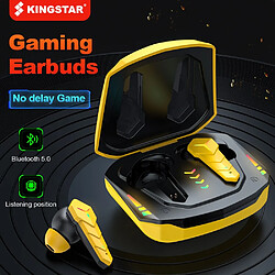 GUPBOO Écouteurs TWS KINGSTAR gaming avec microphone et prise en charge Bluetooth