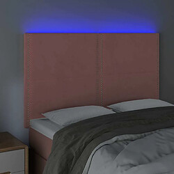 Avis Maison Chic Tête de lit moderne à LED lumineuse pour chambre - Décoration de lit Rose 144x5x118/128 cm Velours -MN76665