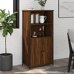 Maison Chic Buffet,Meuble de Rangement,commode pour salon,Cuisine chêne marron 62x36x121,5 cm bois d'ingénierie -MN10421