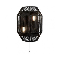 Searchlight Applique murale Wicker Corde Noir mat 2 ampoules 30,5cm Matériau : CordeColoris : Noir matNombre d'ampoules : 2Type d'ampoule : E27Puissance Max en Watts (W) : 40Ampoules incluses : NonIP20Hauteur en Cm : 30,5Hauteur Max en