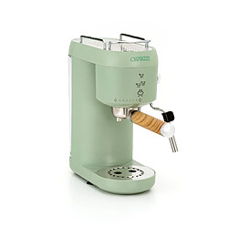 Machine à Café Espresso Semi Automatique Caprizze Hikari 1400W 20 bars avec Vaporisateur et Mousseur USB inclus Vert Mat