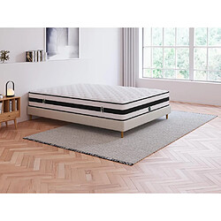 Vente-Unique Matelas naturel 140 x 190 cm ressorts ensachés 5 zones ép.24cm - AGATHE de NATUREA