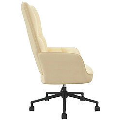 Avis Maison Chic Chaise de relaxation | Fauteuil relax Blanc crème Velours -GKD70723