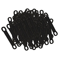 Avis 30pcs Anti-dérapant Silicone Vêtements Cintre Poignées Vêtements Cintre Bandes Noir L