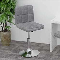 vidaXL Tabouret de bar pivotant Gris clair Tissu 