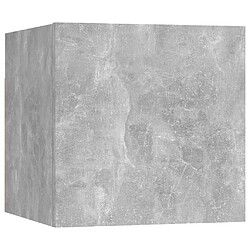 vidaXL Table de chevet Gris béton 30,5x30x30 cm Bois d'ingénierie