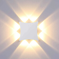 Stoex Applique Murale Led Blanc Chaud Applique Murale Minimaliste D'Intérieur Lampe Murale Moderne Blanche Pour Couloir, Escaliers