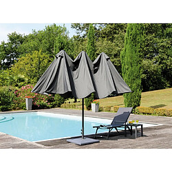 ALIZÉ Parasol en acier 4.5x2.7 m Ovale Taupe.