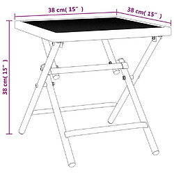 vidaXL Table de jardin pliable anthracite 38x38x38 cm Treillis d'acier pas cher