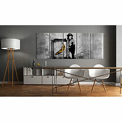 Paris Prix Tableau Imprimé Banksy - Monkey with Frame 80 x 200 cm