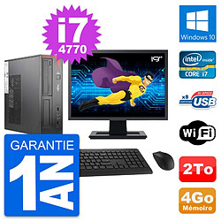 PC Fujitsu E520 DT Ecran 19" Intel i7-4770 RAM 4Go Disque 2To Windows 10 Wifi - Occasion