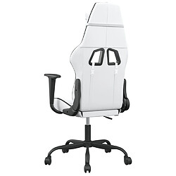 Maison Chic Chaise Gaming | Chaise de jeu de massage Ergonomique | Chaises de Bureau Blanc et noir Similicuir -GKD49356 pas cher