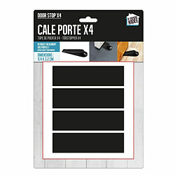 Paris Prix Lot de 4 Cale-Portes Claquement 11cm Noir