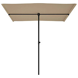 Avis vidaXL Parasol de jardin avec mât en aluminium 2x1,5 m Taupe