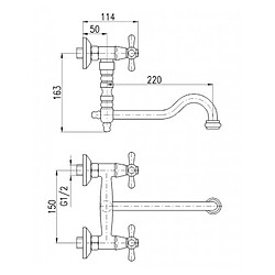 Acheter Mélangeur lavabo MORAVA RETRO pivotant en laiton